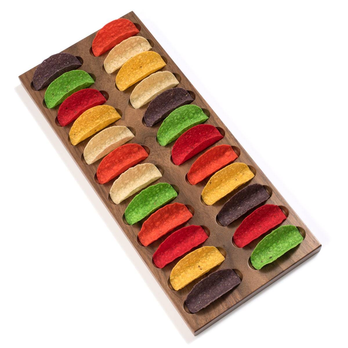 24 Spot Wood Mini Taco Tray - Image 4